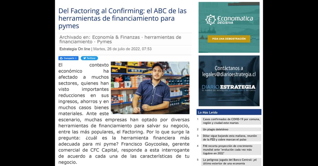 Del Factoring al Confirming: "Guía básica de herramientas de financiamiento para pymes"