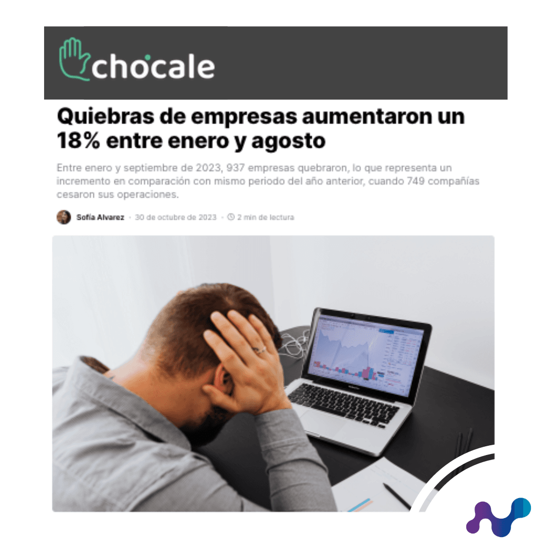 chocale.cl: Quiebras de empresas aumentaron un 18 por ciento entre enero y agosto