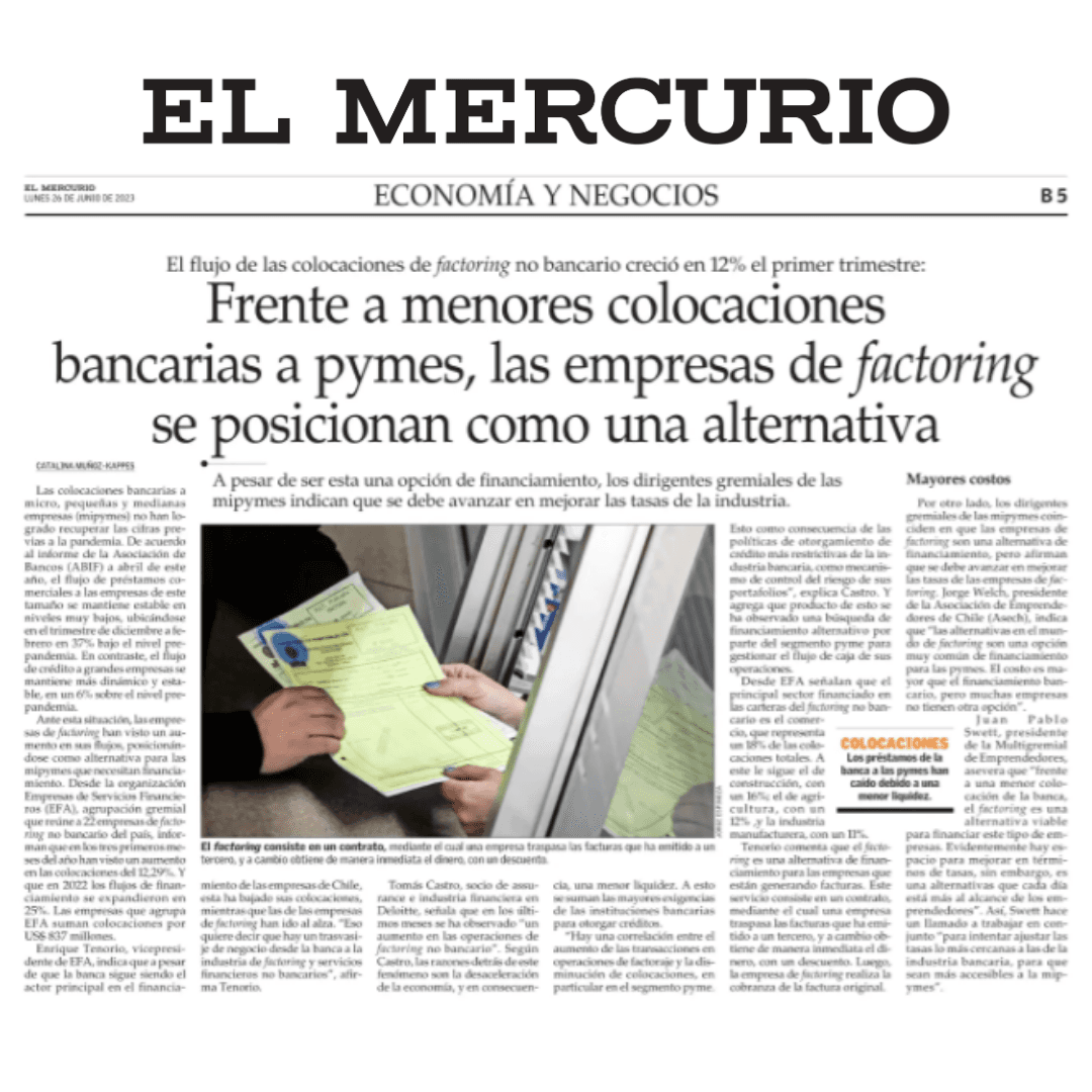 "Con menos créditos bancarios, el Factoring se posiciona como alternativa para pymes"