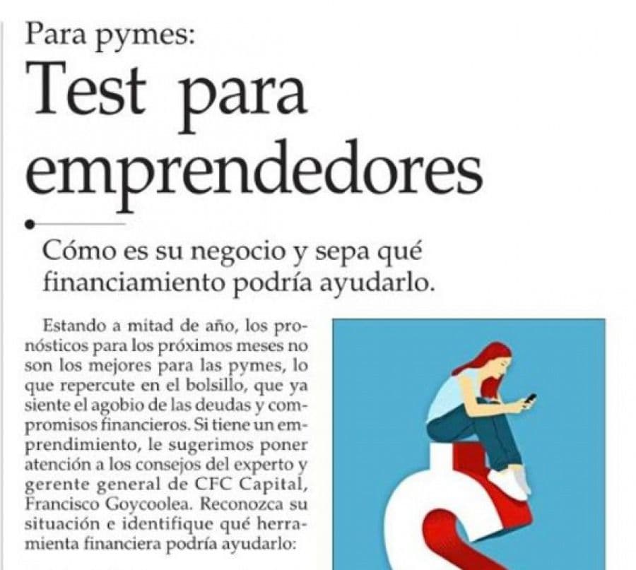 TEST PARA EMPRENDEDORES: DIME CÓMO ES TU NEGOCIO Y SEPA QUÉ FINANCIAMIENTO PODRÍA AYUDARLO