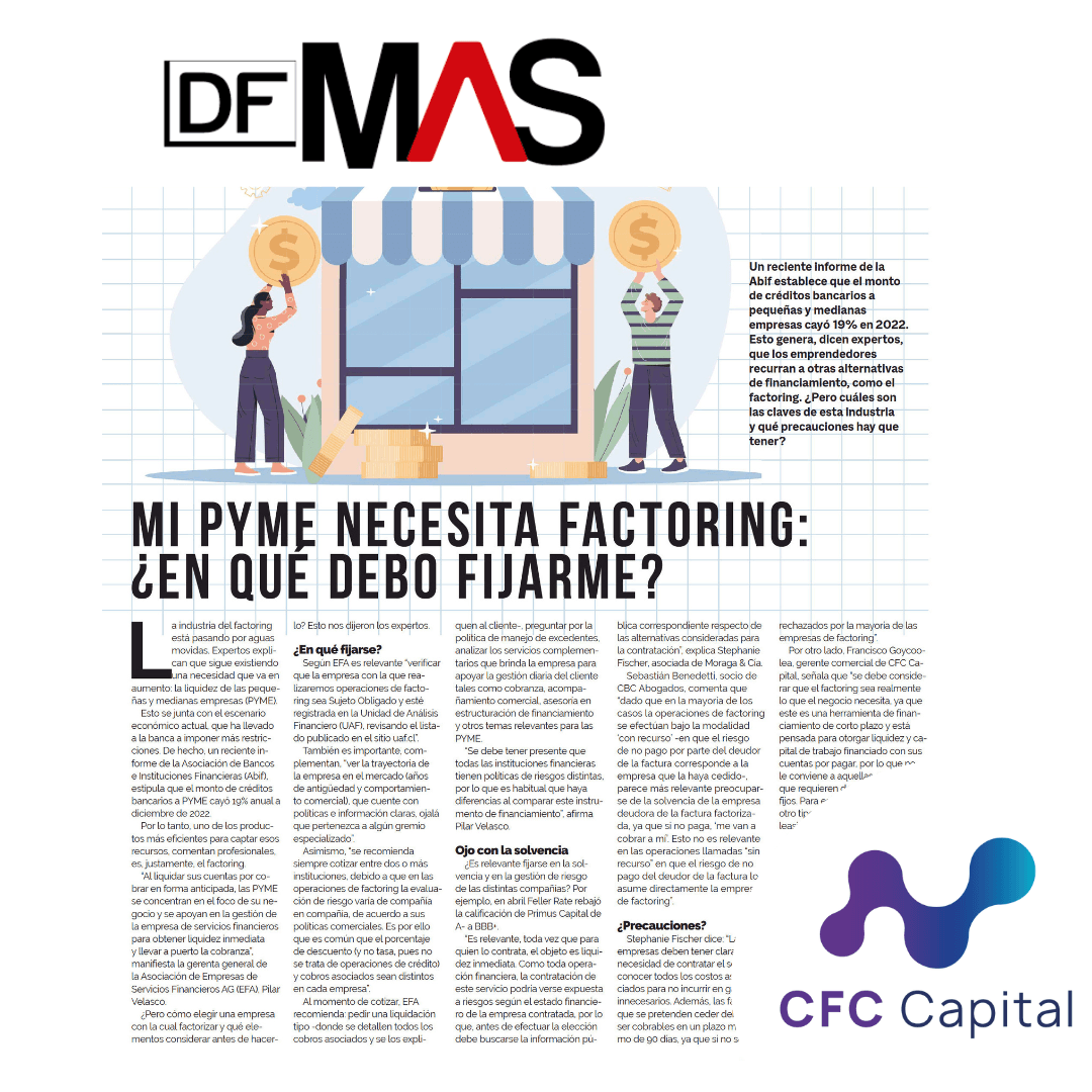 DFMAS: Mi PYME necesita Factoring: ¿En qué debo fijarme?