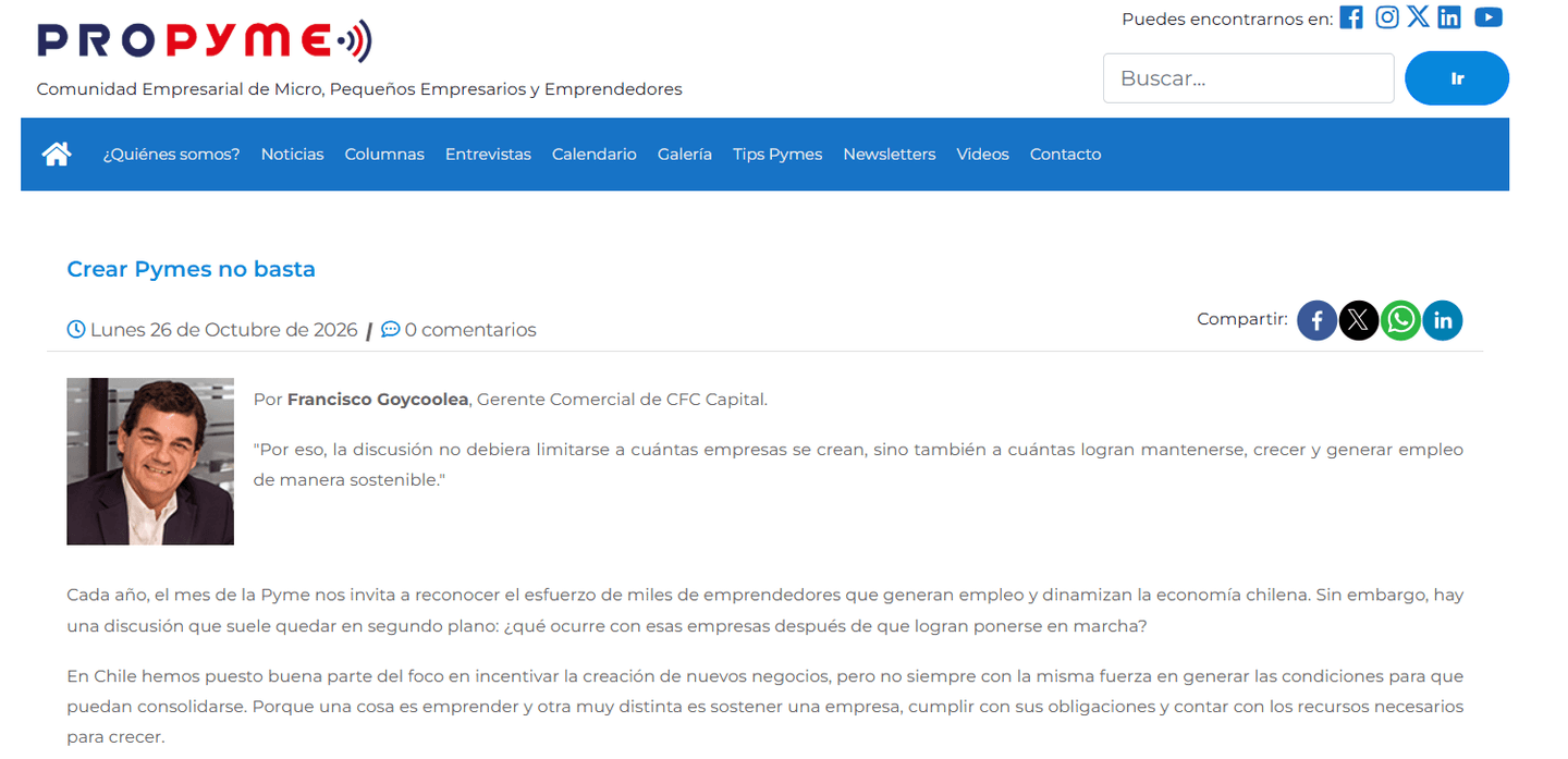 Crear Pymes no basta
